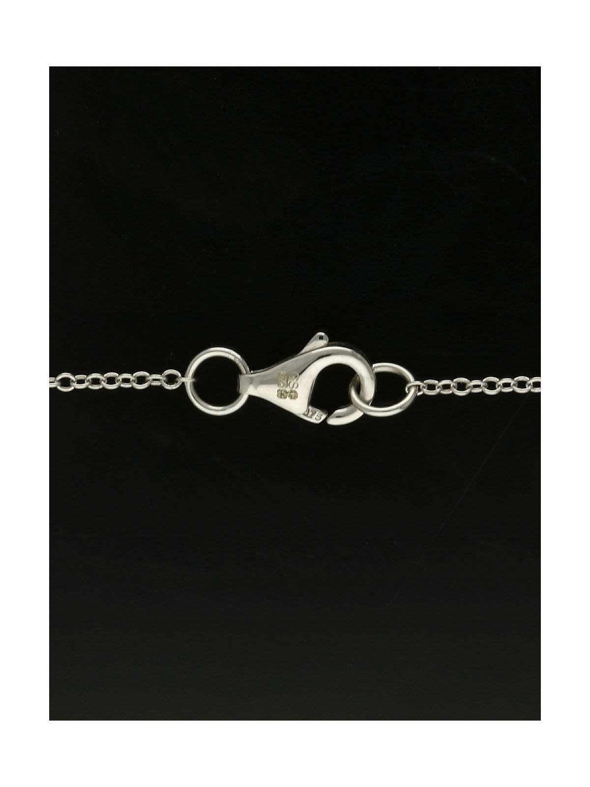 Blue Topaz & Diamond Pear Drop Pendant in 9ct White Gold on 18" Chain