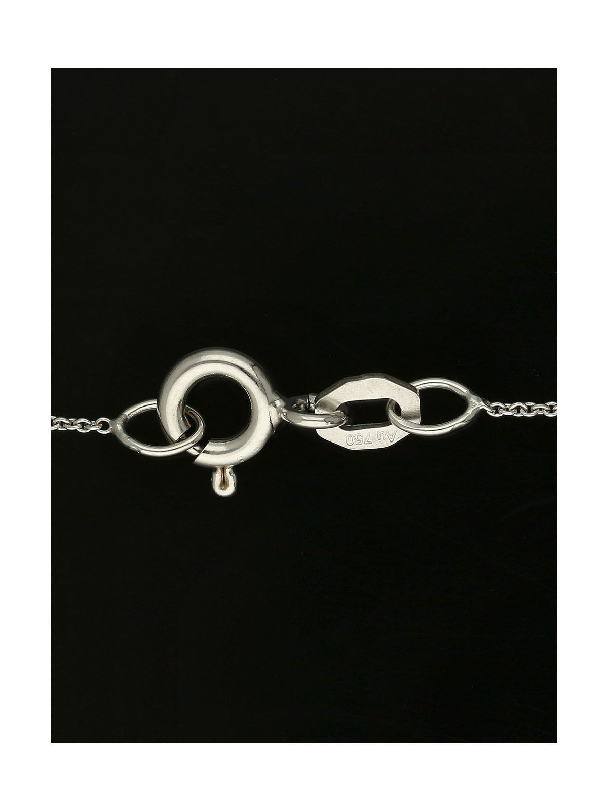 Emerald & Diamond Square Halo Pendant in 18ct White Gold on 18" Chain