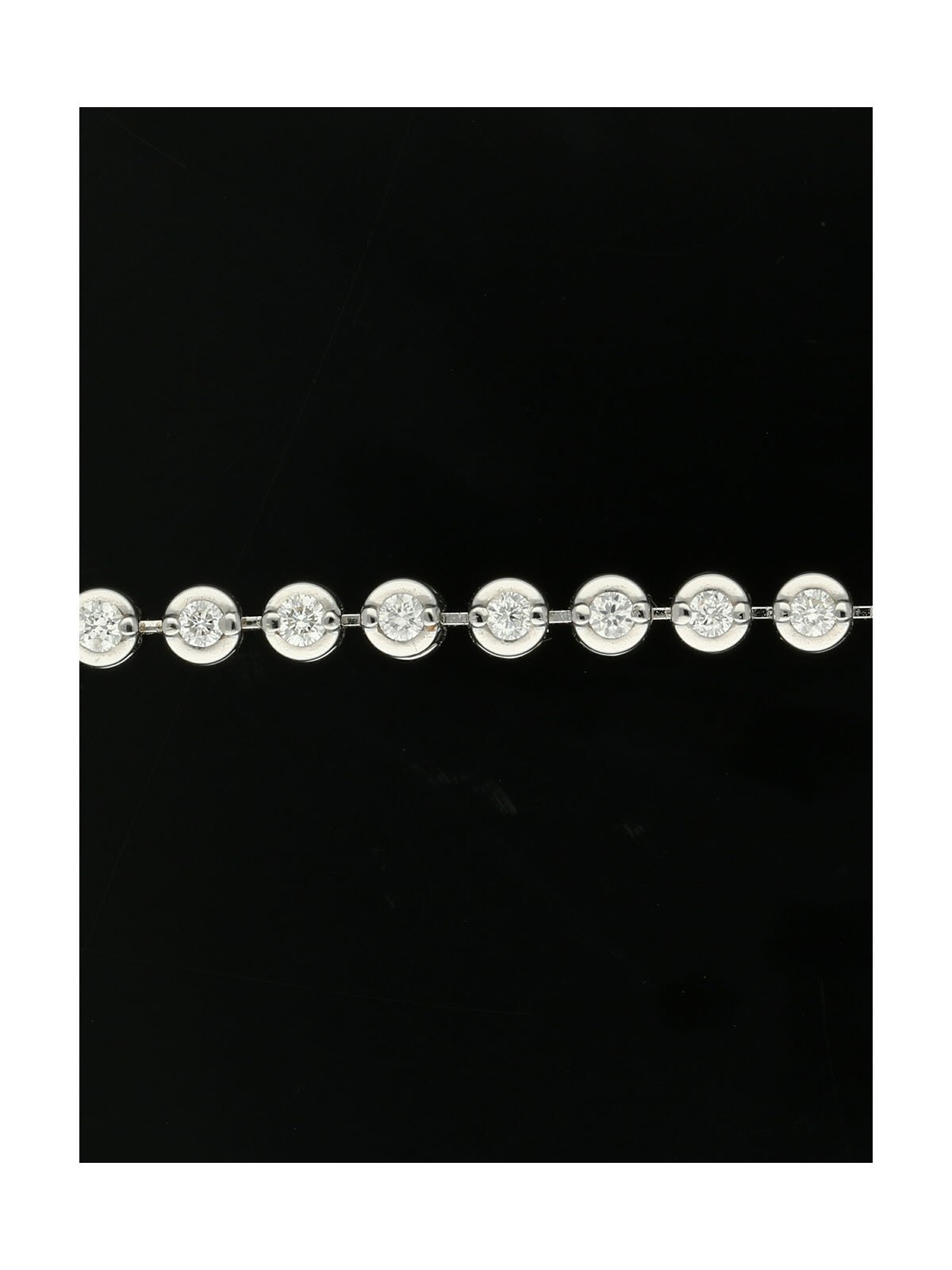 Diamond Set Line Bracelet 1.00ct in 18ct White Gold