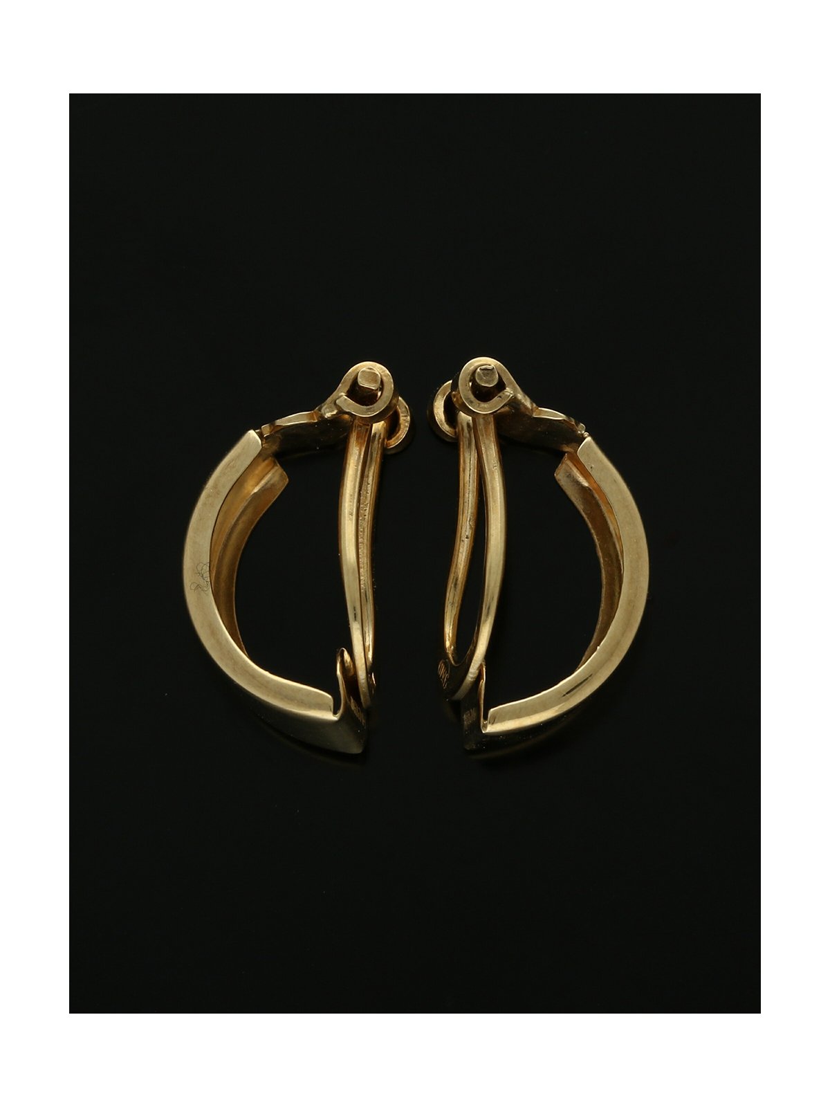 Clip Hoop Earrings in 9ct Yellow Gold