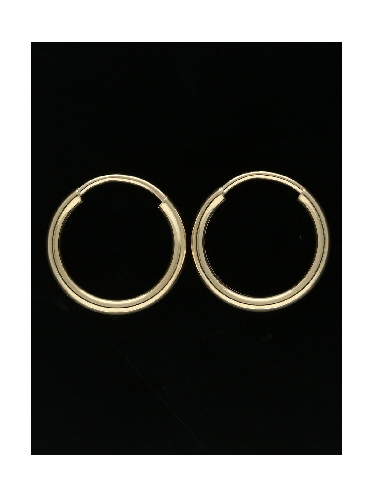 Thin Sleeper Hoop Earrings in 9ct Yellow Gold