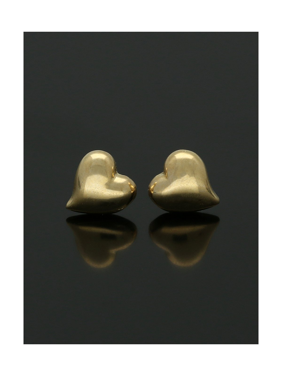 Heart Stud Earrings 6mm in 9ct Yellow Gold