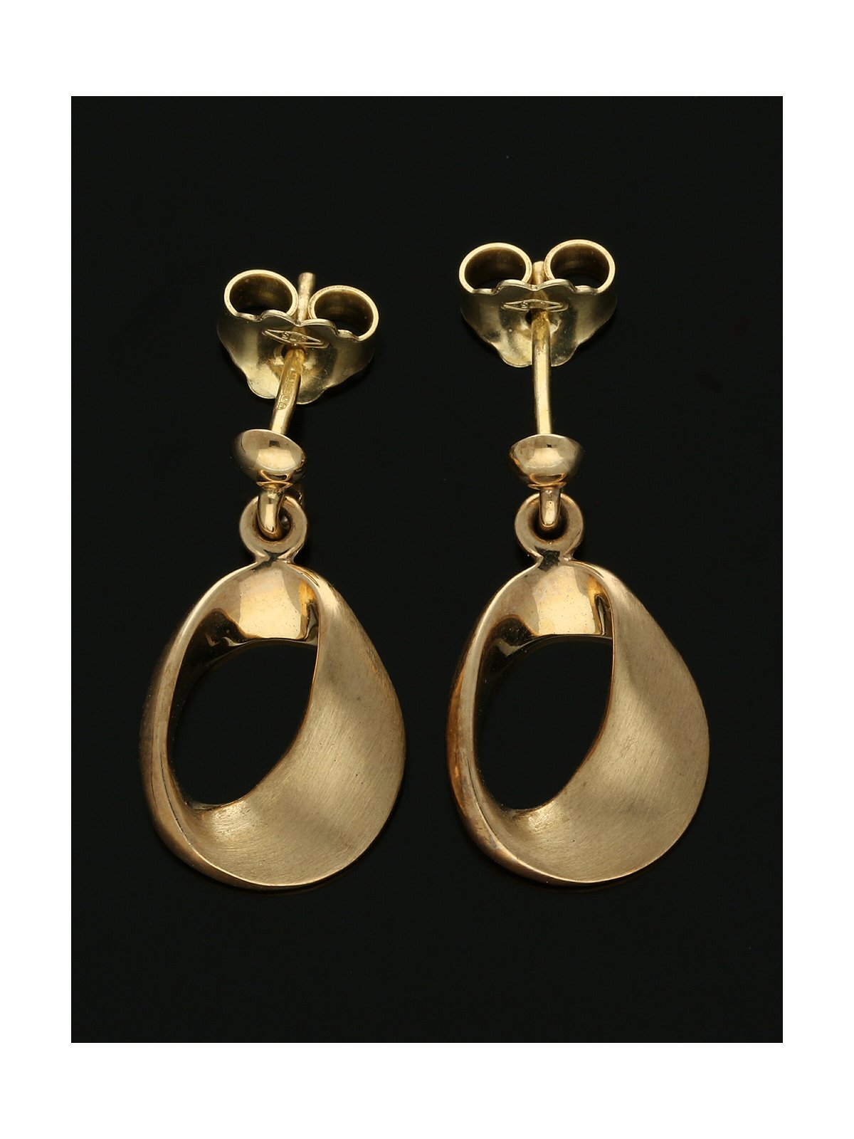 Pear Shape Drop Earrings 15x10mm in 9ct Yellow Gold