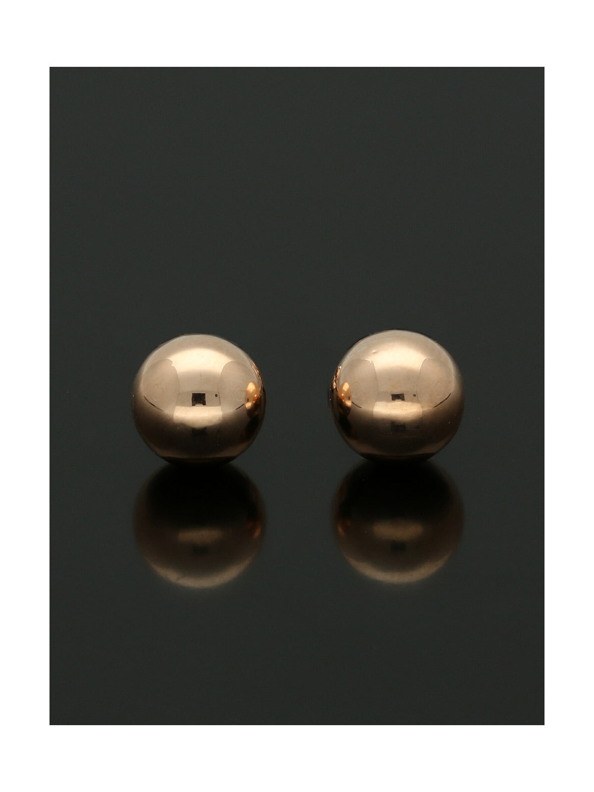Ball Stud Earrings 6mm in 9ct Rose Gold