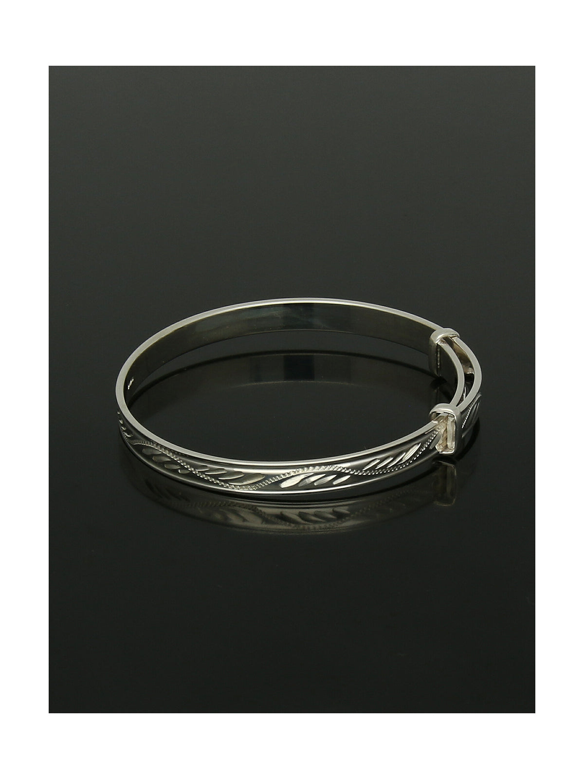 Child's Engraved Bangle in Silver