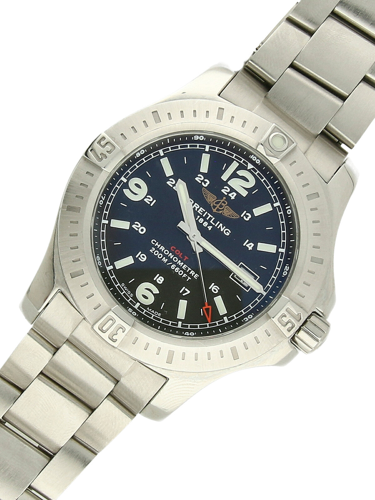 Pre Owned Breitling Colt Steel Quartz Watch on Bracelet