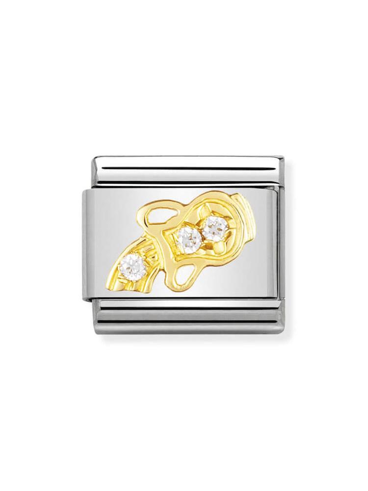Nomination Classic Aquarius Stone Set Charm 030302-11