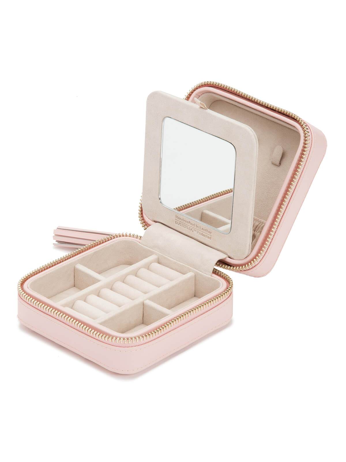 Wolf Caroline Jewellery Travel Box in Pink 329915