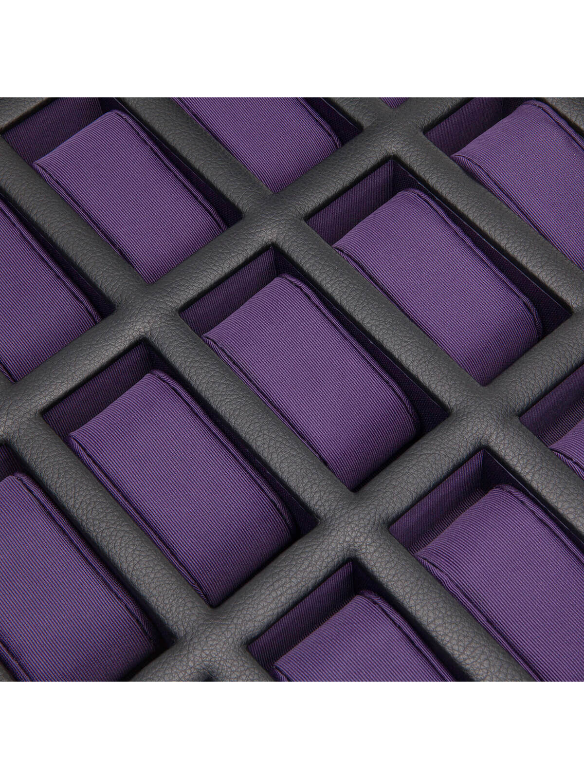 Wolf Windsor 15 Piece Watch Box - Black & Purple 458503