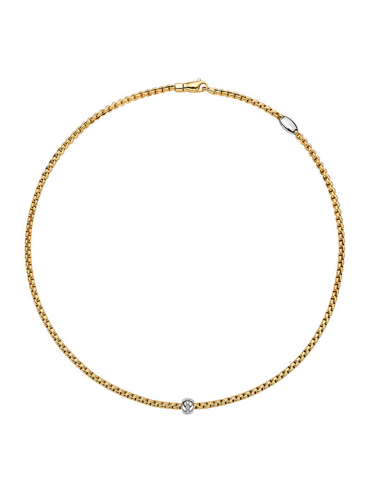 Fope Eka Necklace in 18ct Yellow & White Gold with Diamonds