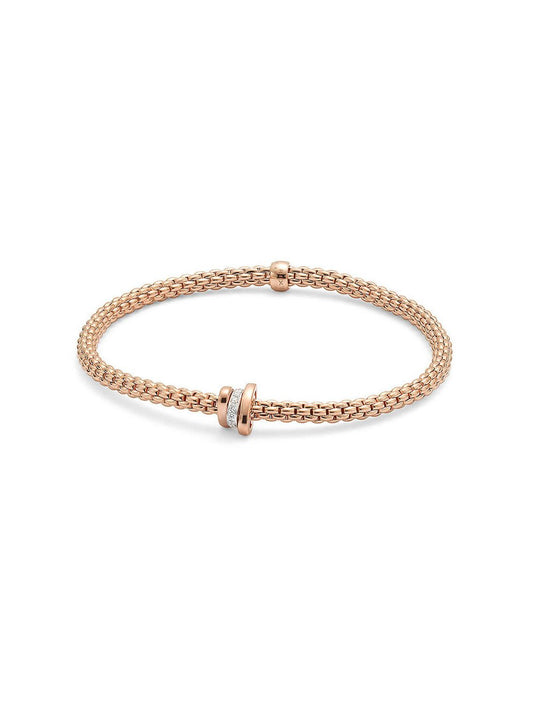 Fope Prima Bracelet in 18ct Rose Gold with Diamonds