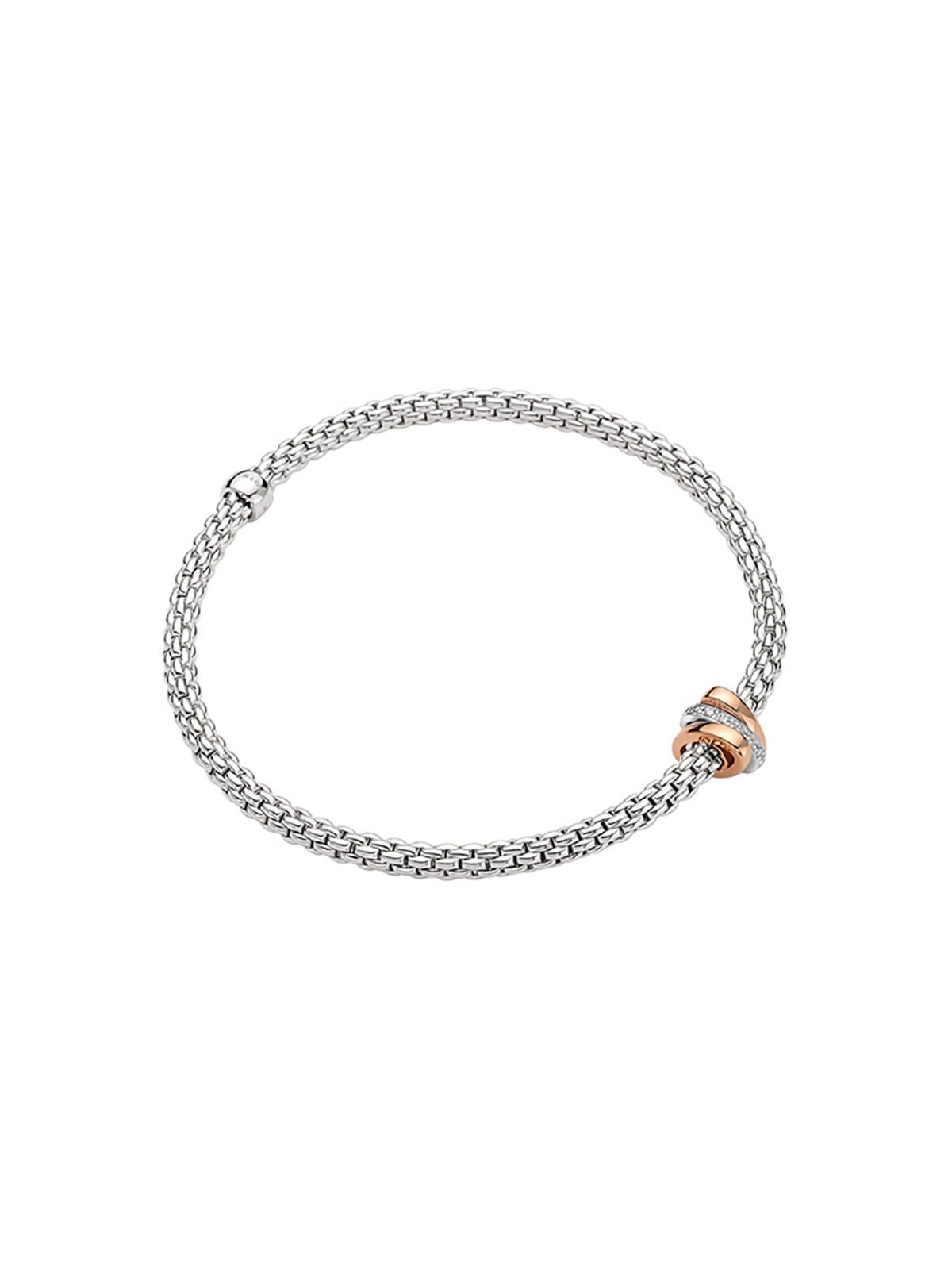 Fope Prima Bracelet in 18ct White Gold with Diamonds