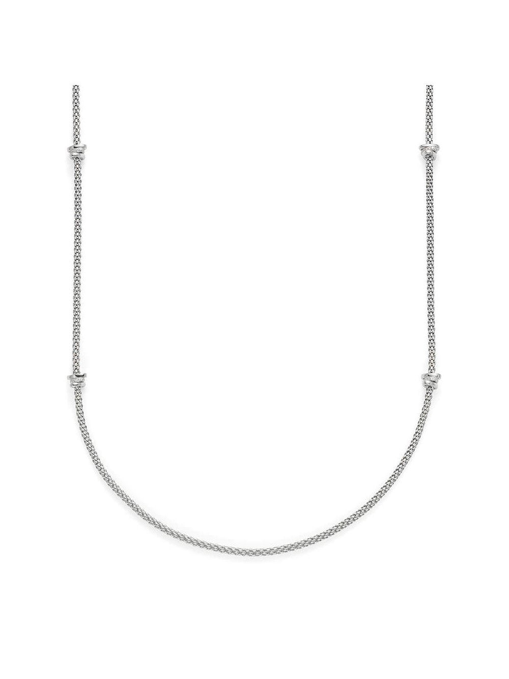 Fope Prima Necklace in 18ct White Gold with Diamonds