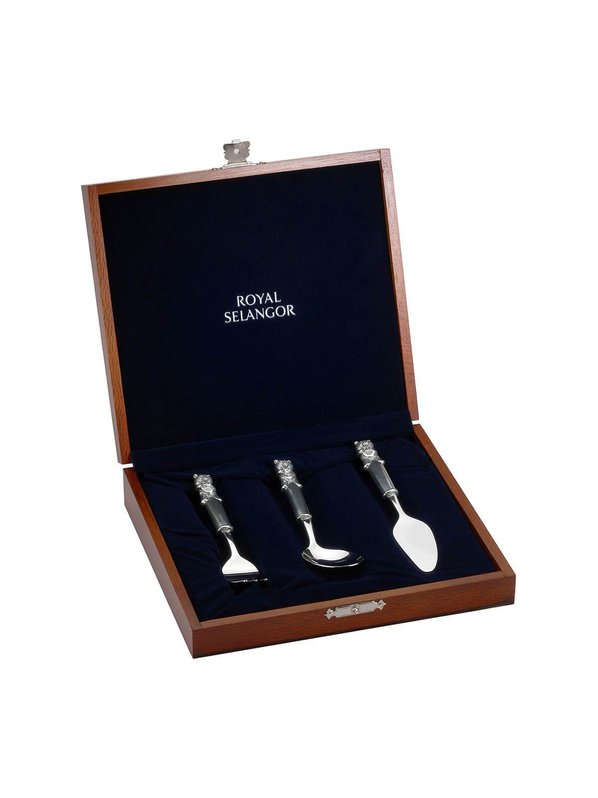 017523RG Royal Selangor Teddy Bear's Picnic 3 Piece Cutlery Set