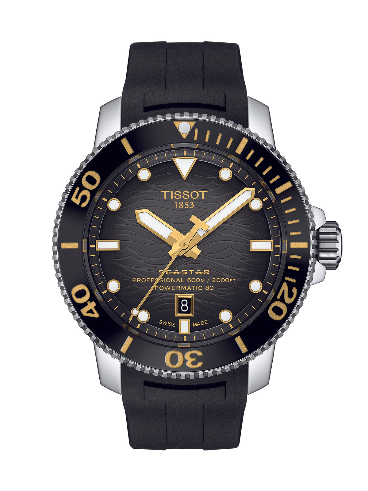 Tissot Seastar 2000 Professional Powermatic 80 Watch 46mm T120.607.17.441.01