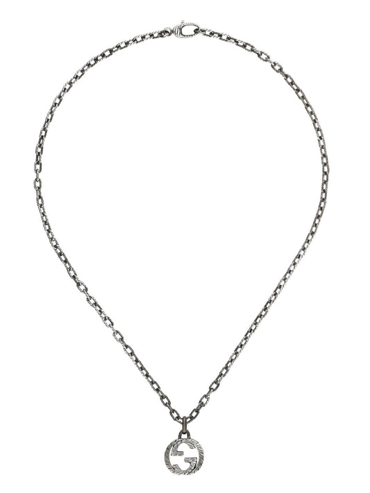 Gucci Interlocking Silver Necklace