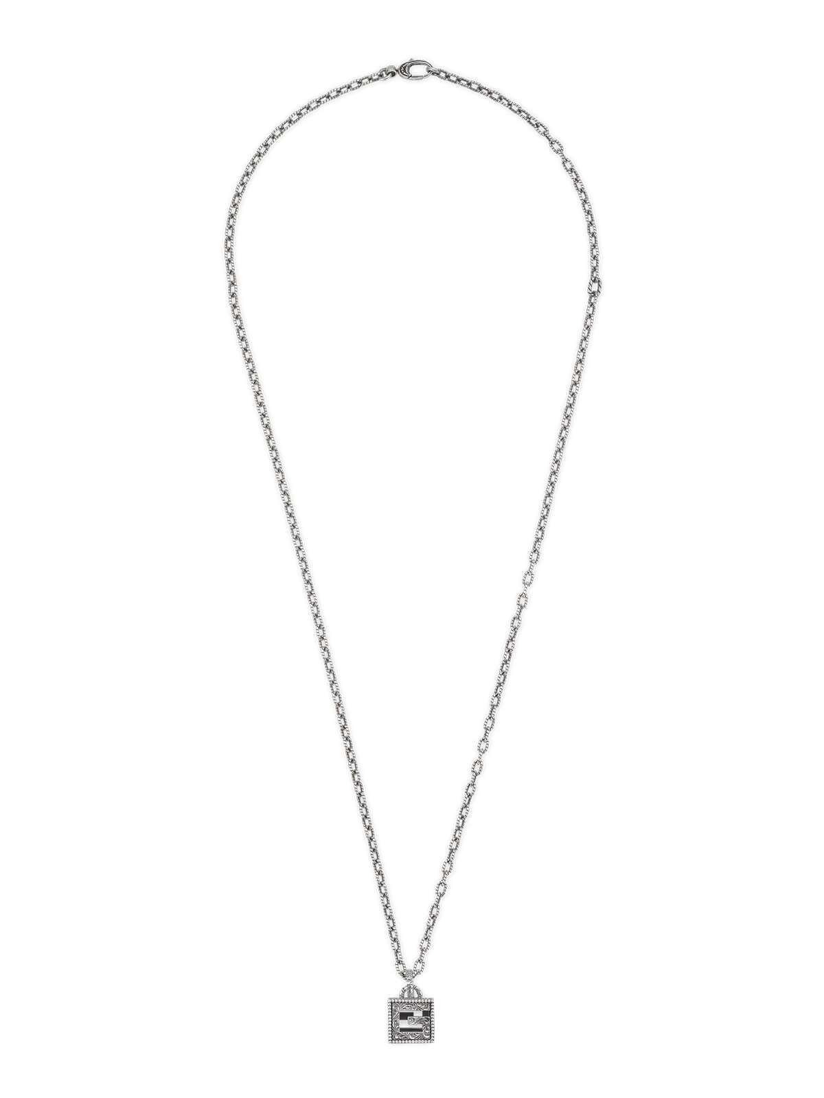 Gucci G-Cube Silver Necklace