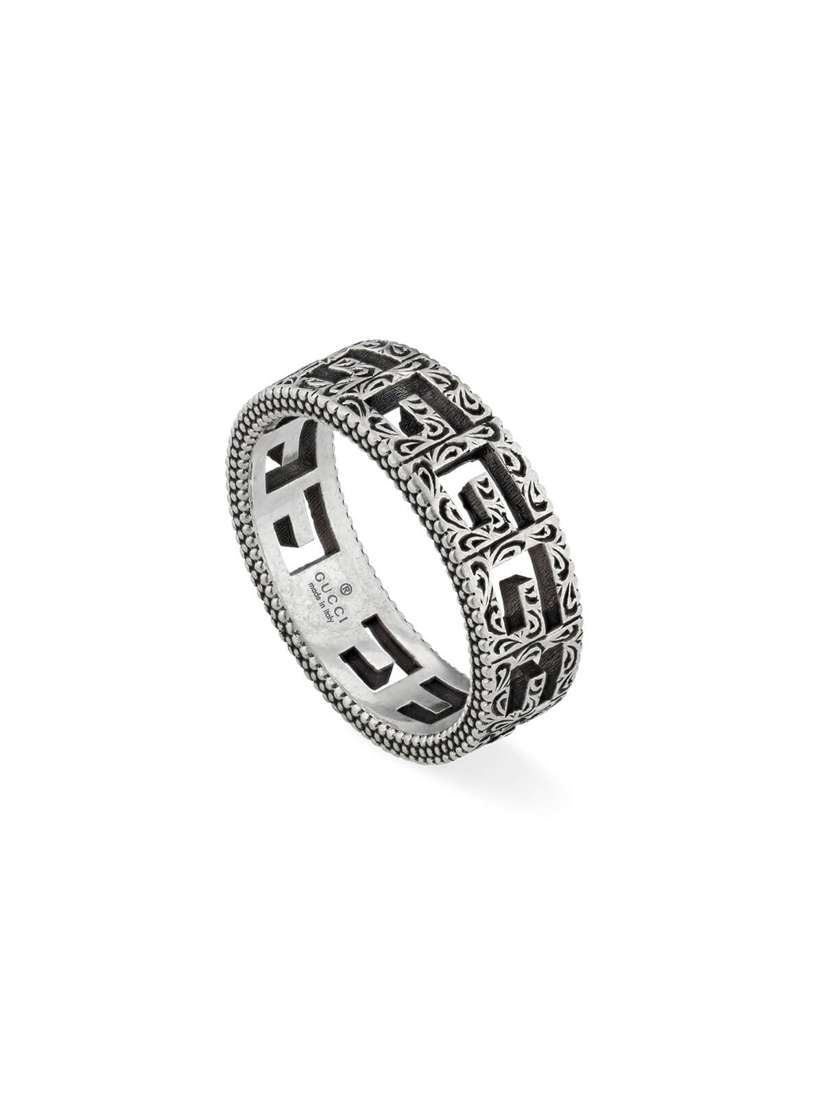Gucci G-Cube 6mm Silver Ring - Size 16 *Ex-Display*