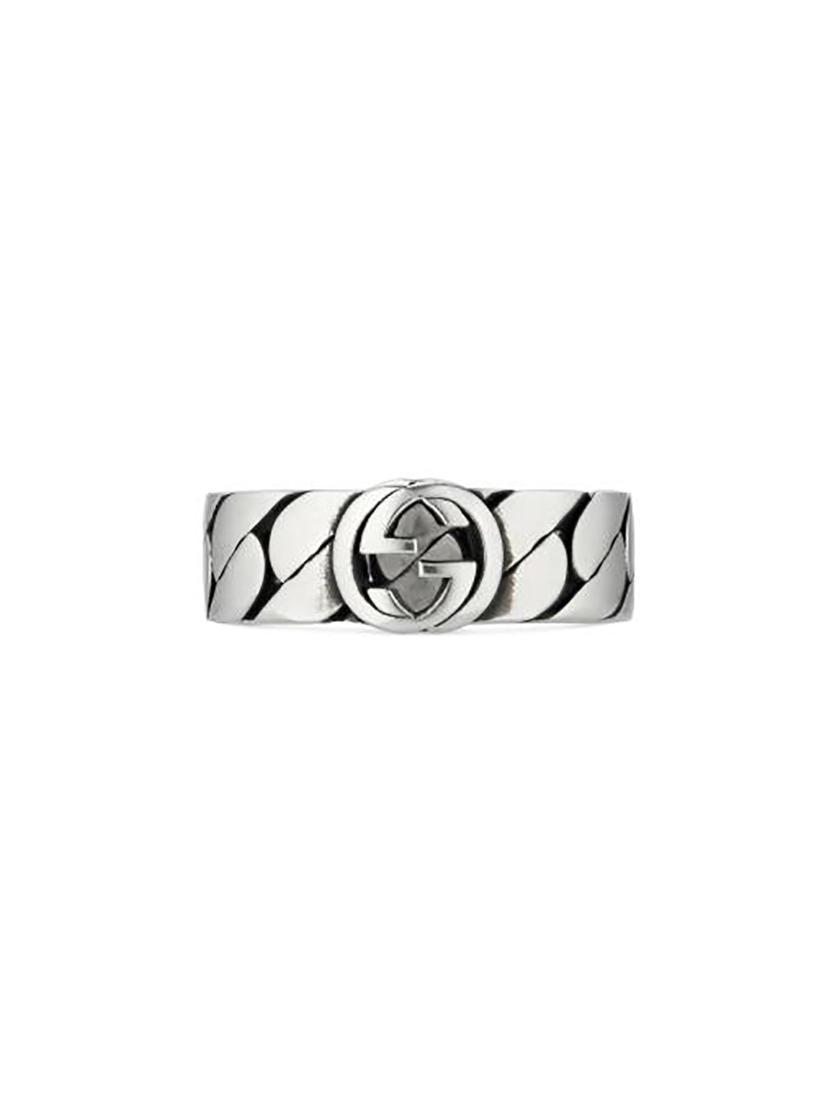 Gucci Interlocking G Ring 6mm in Silver - Size 16