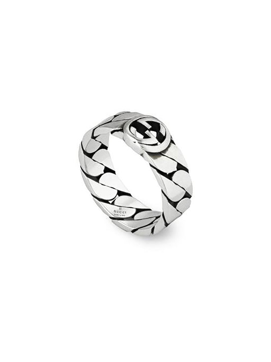 Gucci Interlocking G Ring 6mm in Silver - Size 16