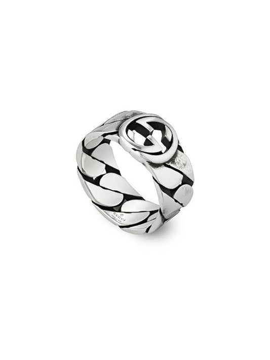Gucci Interlocking 8mm Silver Ring - Size 21 *Ex-Display*