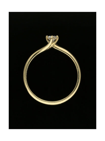 Diamond Solitaire Engagement Ring 0.15ct Round Brilliant Cut in 9ct Yellow Gold