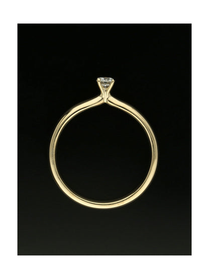 Diamond Solitaire Engagement Ring 0.15ct Round Brilliant Cut in 9ct Yellow Gold