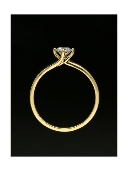 Diamond Solitaire Engagement Ring 0.30ct Certificated Round Brilliant Cut in 18ct Yellow Gold