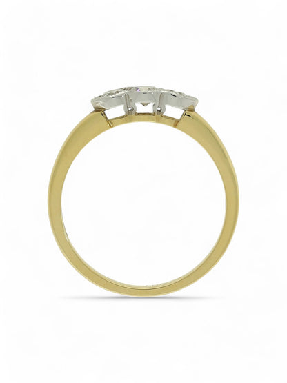 0.30ct Round Brilliant Cut Diamond Three Stone Ring in 18ct Yellow & White Gold