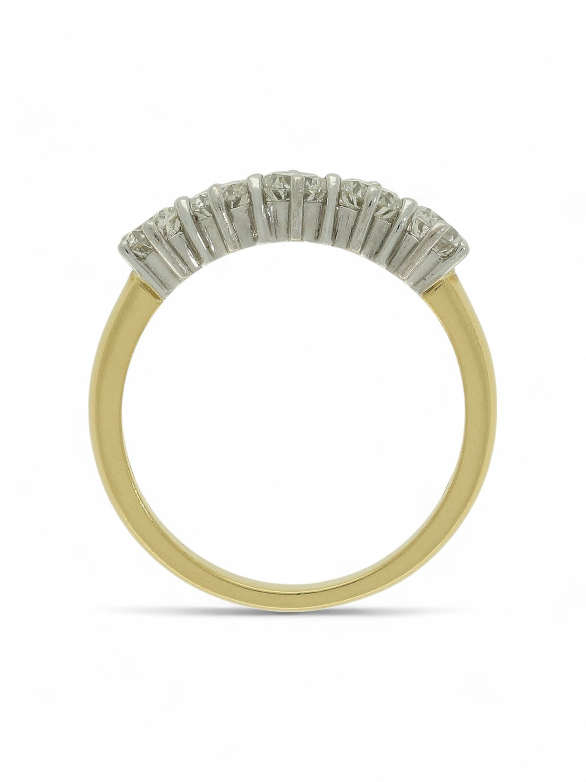 Five Stone Diamond Ring 1.05ct Round Brilliant Cut in 18ct Yellow & White Gold