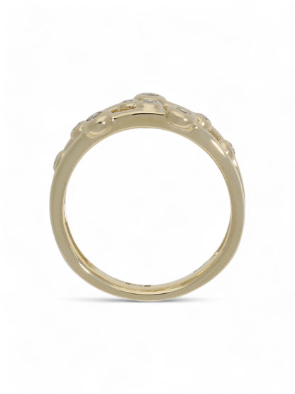 Diamond Cluster Ring 0.11ct Round Brilliant Cut in 9ct Yellow Gold