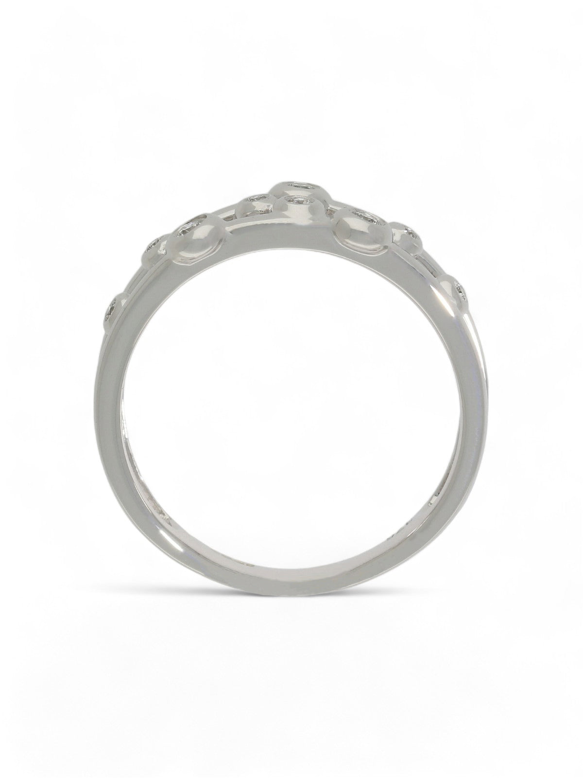 Diamond Cluster Ring 0.11ct Round Brilliant Cut in 9ct White Gold