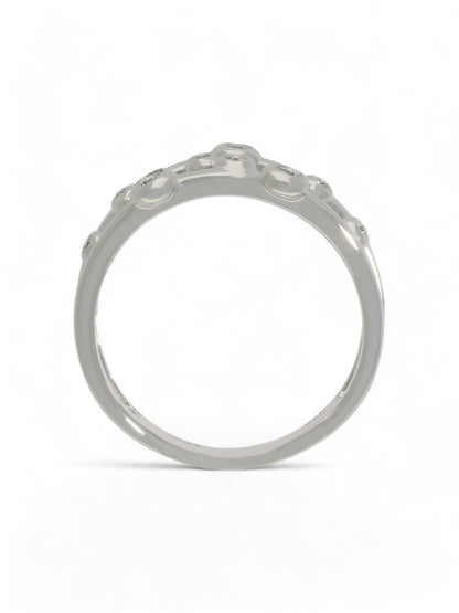 Diamond Cluster Ring 0.11ct Round Brilliant Cut in 9ct White Gold