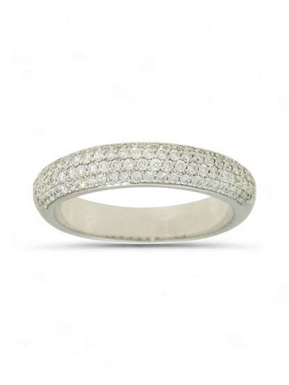 Diamond Half Eternity Ring 0.50ct Certificated Round Brilliant Cut in 18ct White Gold