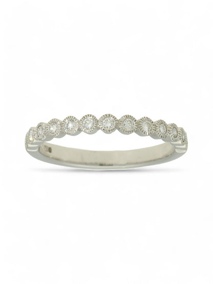Diamond Half Eternity Ring 0.25ct Certificated Round Brilliant Cut in 18ct White Gold