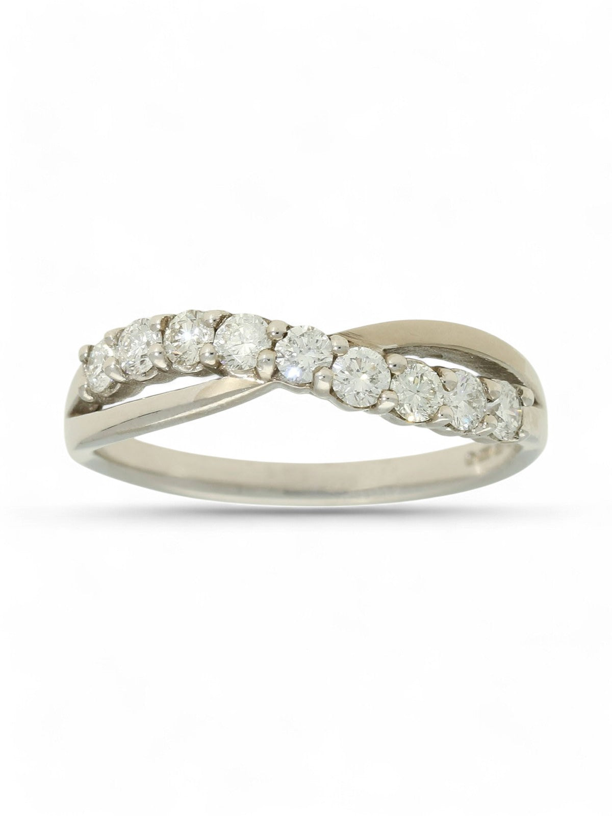 Diamond Half Eternity Ring 0.50ct Round Brilliant Cut in 18ct White Gold