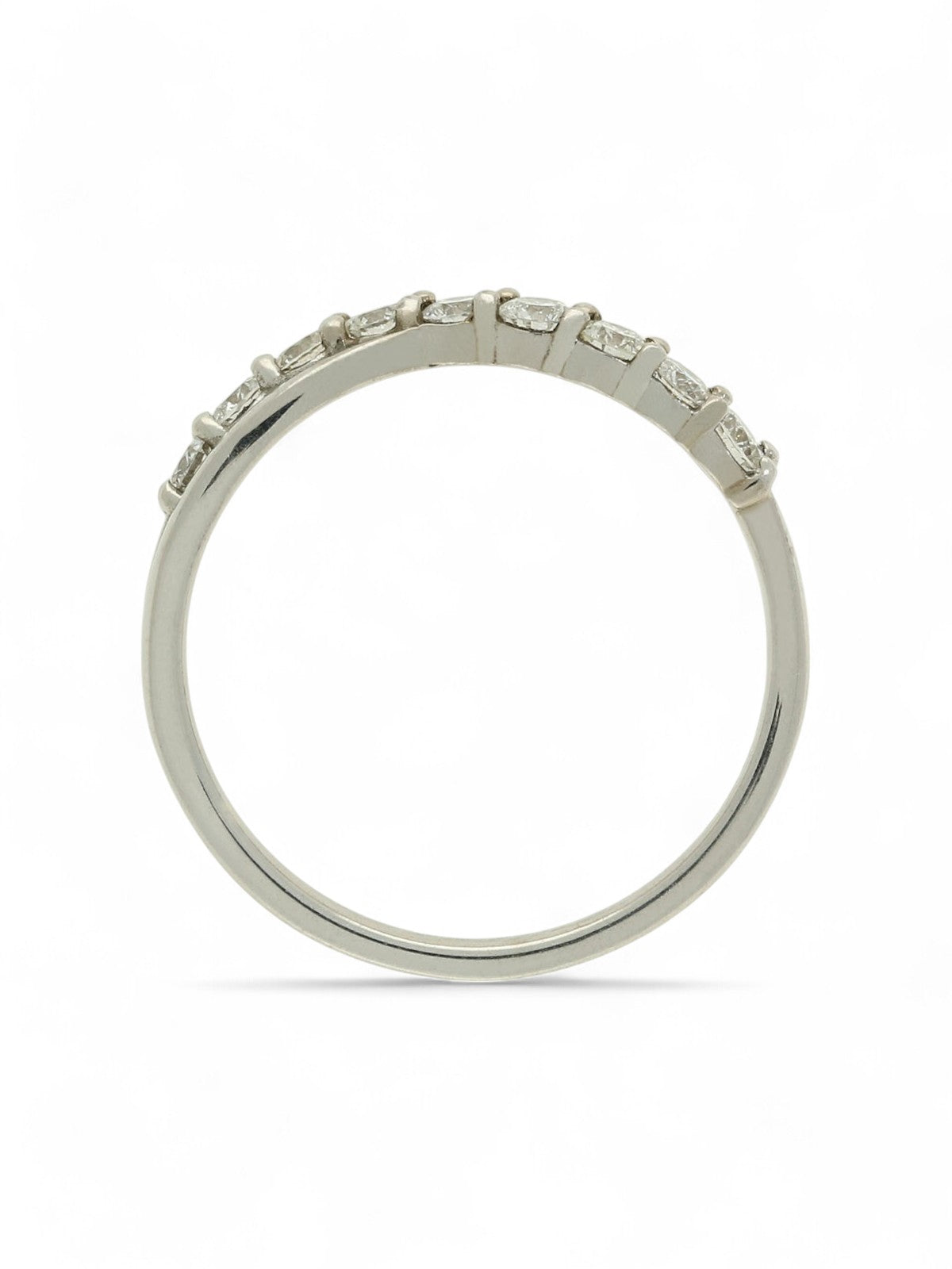 Diamond Half Eternity Ring 0.50ct Round Brilliant Cut in 18ct White Gold