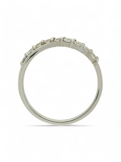 Diamond Half Eternity Ring 0.50ct Round Brilliant Cut in 18ct White Gold