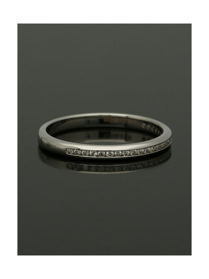 Diamond Half Eternity Ring 0.10ct Round Brilliant Cut in 9ct White Gold