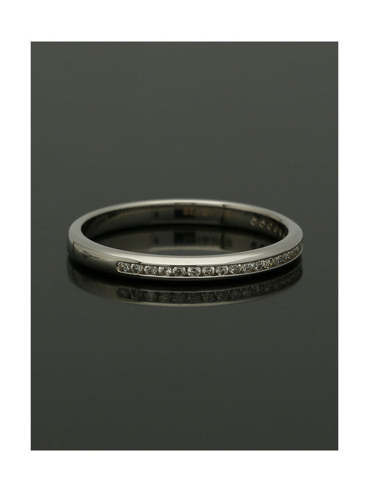 Diamond Half Eternity Ring 0.10ct Round Brilliant Cut in 9ct White Gold