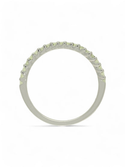 Peridot Half Eternity Ring in 9ct White Gold