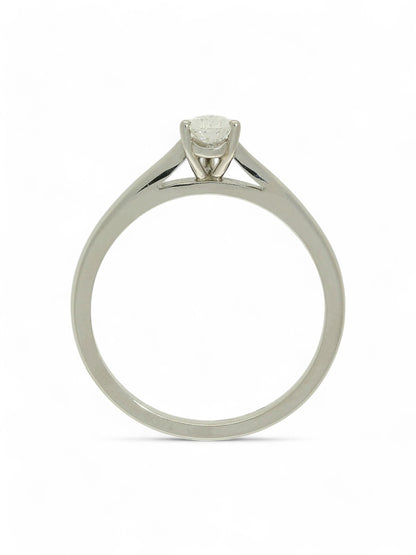 Diamond Solitaire Engagement Ring 0.30ct Pear Cut in Platinum