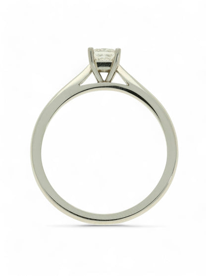 Diamond Solitaire Engagement Ring "The Grace Collection" Certificated 0.30ct Princess Cut in Platinum