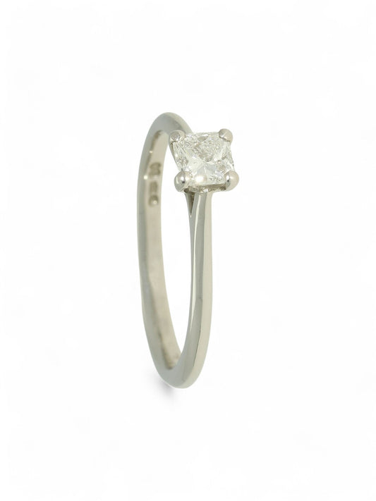 Diamond Solitaire Engagement Ring "The Grace Collection" 0.40ct Princess Cut in Platinum