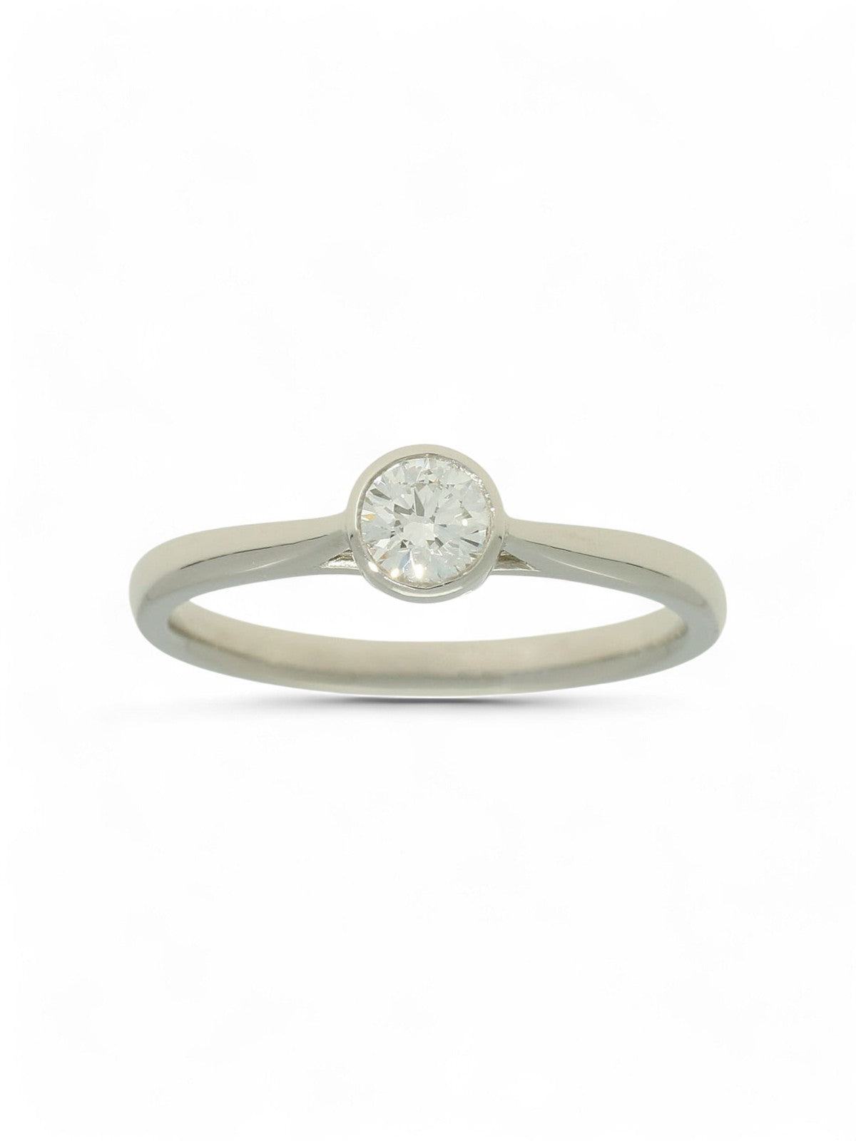 Diamond Solitaire Engagement Ring 0.25ct Round Brilliant Cut in Platinum