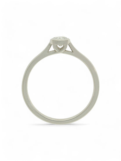 Diamond Solitaire Engagement Ring 0.25ct Round Brilliant Cut in Platinum