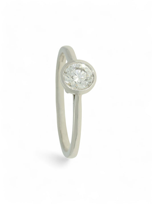 Diamond Solitaire Engagement Ring 0.50ct Round Brilliant Cut in Platinum