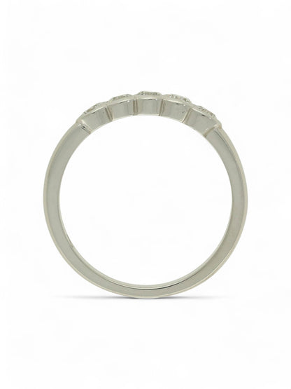 Five Stone Diamond Ring 0.51ct Round Brilliant Cut in Platinum