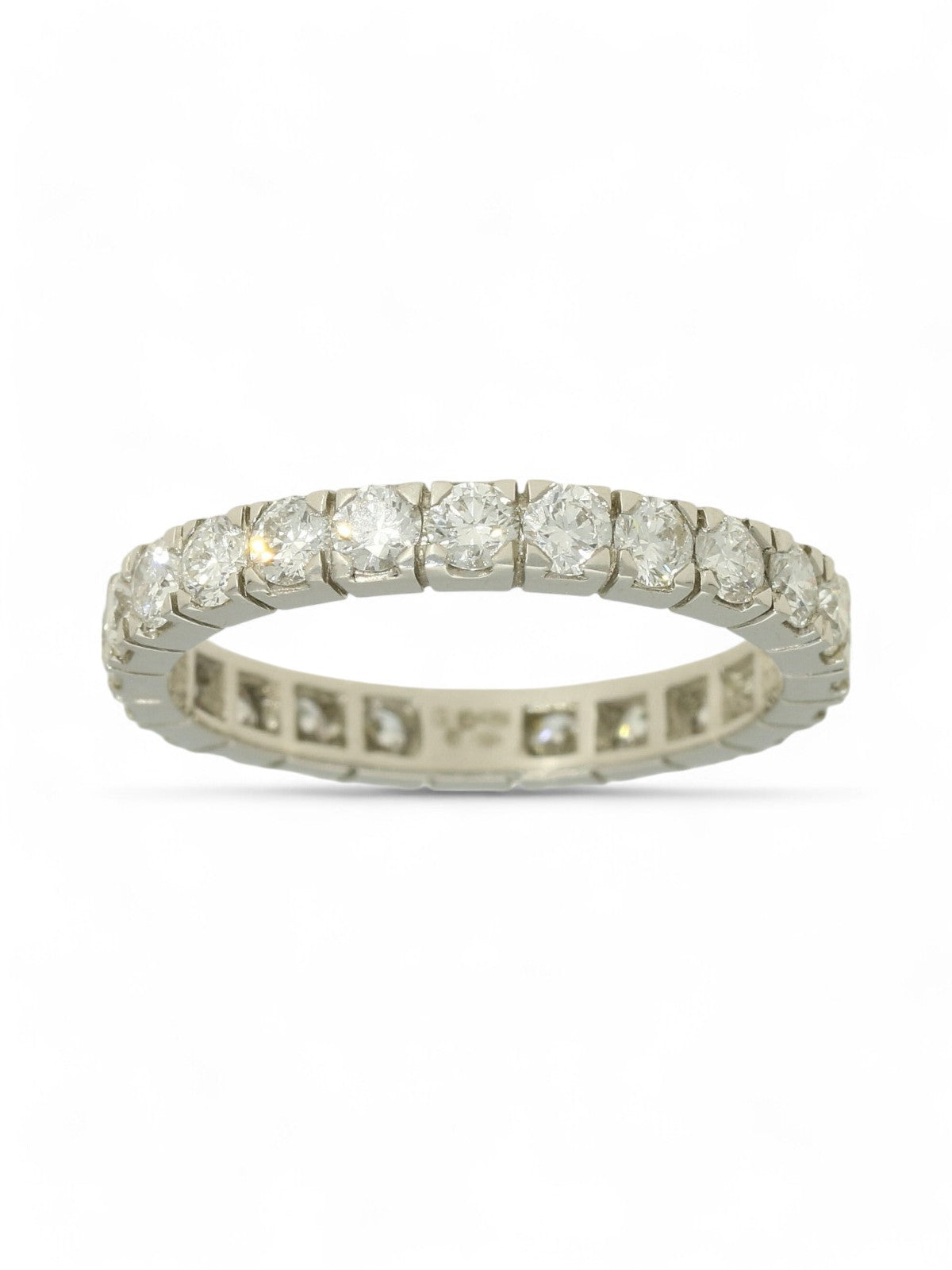 Diamond Full Eternity Ring 1.48ct Round Brilliant Cut in Platinum