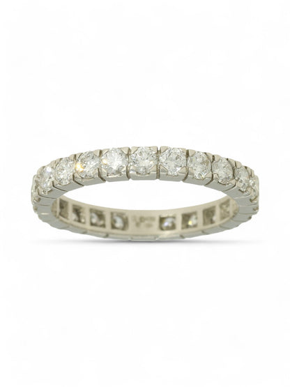Diamond Full Eternity Ring 1.48ct Round Brilliant Cut in Platinum